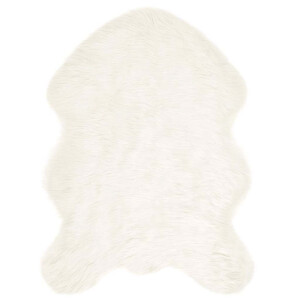 vidaXL Tapijt van imitatie TAFALLA Wit 80 x 120 cm Polyester