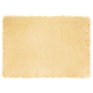 vidaXL Tapijt van imitatie TAFALLA Crèmekleurig 120 x 170 cm Polyester