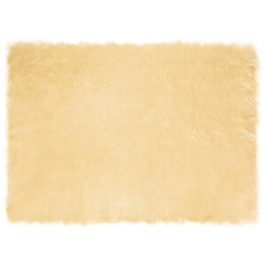 vidaXL Tapijt van imitatie TAFALLA Crèmekleurig 140 x 200 cm Polyester
