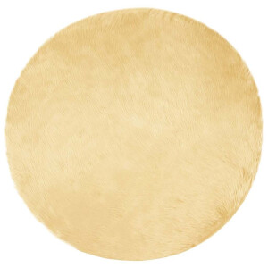 vidaXL Tapijt van imitatie TAFALLA Crèmekleurig Ø 100 cm Polyester