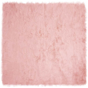 vidaXL Nepleer Schapenvacht Tapijt Roze 200 x 200 cm Polyester