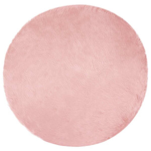vidaXL Nepleer Schapenvacht Tapijt Roze 200 x 200 cm Polyester