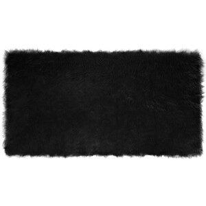 vidaXL Tapijt van imitatie TAFALLA Zwart 80 x 150 cm Polyester