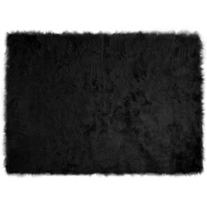 vidaXL Tapijt van imitatie TAFALLA Zwart 120 x 170 cm Polyester
