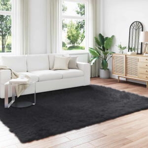 vidaXL Tapijt van imitatie TAFALLA Zwart 200 x 280 cm Polyester