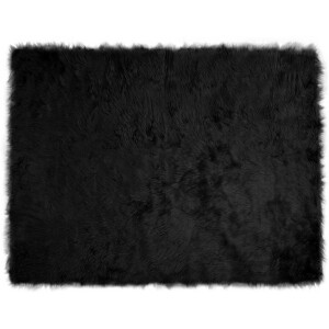 vidaXL Tapijt van imitatie TAFALLA Zwart 240 x 340 cm Polyester
