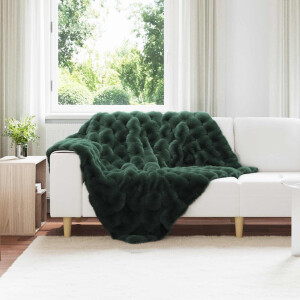 vidaXL Antislip deken van imitatie konijnenbont Olite 4 pcs Polyester