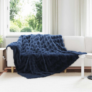 vidaXL Antislip deken van imitatie konijnenbont Olite 4 pcs Polyester