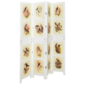 vidaXL Romdivider Paneel Wit 141,5 x 165 cm MDF