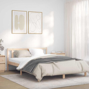 vidaXL Bedframe Naturel 152 x 203 cm Massief Vurenhout