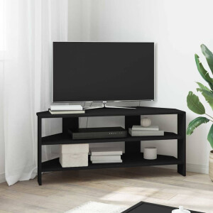 vidaXL HoekTVKast Zwart 102x40,5x45cm Bewerkt hout