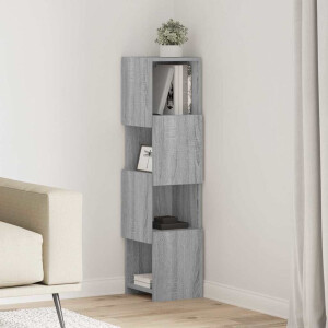 vidaXL Hoekkast Grijs Sonoma 25,5x25x102cm Bewerkt hout