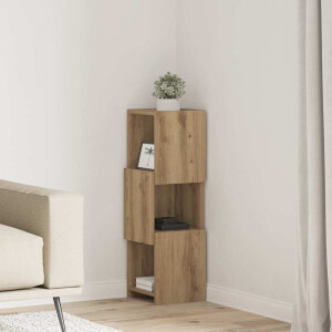 vidaXL Hoekkast Artisan Eiken 25,5x25x80cm Bewerkt hout
