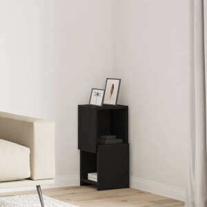 vidaXL Hoekkast Zwart Eiken 25,5x25x55cm Bewerkt hout