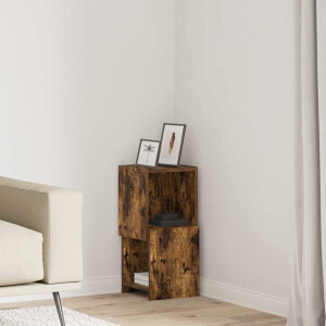 vidaXL Hoekkast Gerookt eiken 25,5x25x55cm Bewerkt hout