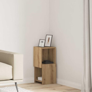 vidaXL Hoekkast Artisan Eiken 25,5x25x55cm Bewerkt hout