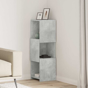 vidaXL Hoekkast Beton Grijs 30,5x30x95cm Bewerkt hout
