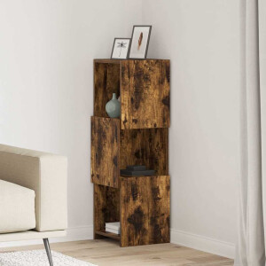 vidaXL Hoekkast Gerookt eiken 30,5x30x95cm Bewerkt hout
