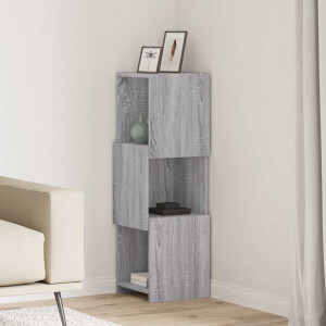 vidaXL Hoekkast Grijs Sonoma 30,5x30x95cm Bewerkt hout
