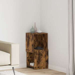 vidaXL Hoekkast Gerookt eiken 30,5x30x65cm Bewerkt hout