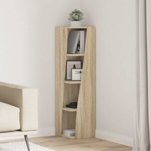 vidaXL Hoekkast Sonoma Eiken 27,5x27x102cm Bewerkt hout
