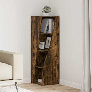 vidaXL Hoekkast Gerookt eiken 32x32x102cm Bewerkt hout