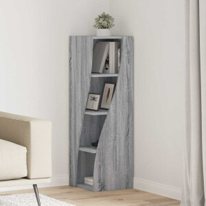 vidaXL Hoekkast Grijs Sonoma 32x32x102cm Bewerkt hout