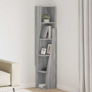 vidaXL Hoekkast Grijs Sonoma 27,5x27x140cm Bewerkt hout