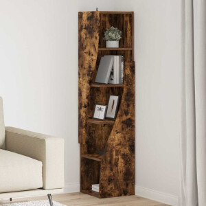 vidaXL Hoekkast Gerookt eiken 32x32x140cm Bewerkt hout