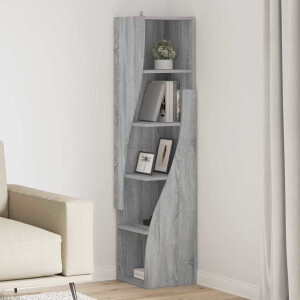vidaXL Hoekkast Grijs Sonoma 32x32x140cm Bewerkt hout