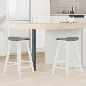 vidaXL Eettafelstoelen 2 pcs Wit 46 x 37 x 63 cm Massief Rubberhout