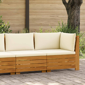 vidaXL Tuin loungeset met kussen 2 Stuk Bruin Massief Acaciahout