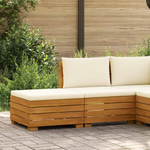 vidaXL Tuin loungeset met kussen 2 Stuk Bruin Massief Acaciahout
