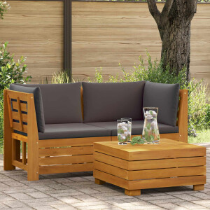 vidaXL 2-delige Tuin loungeset Massief Acaciahout Bruin