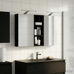 vidaXL Badkamerkastenset 3 pcs 80 x 10,5 x 50 cm Bewerkt hout