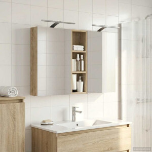 vidaXL Badkamerkastenset 3 pcs 100 x 10,5 x 60,5 cm Bewerkt hout