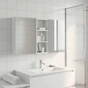 vidaXL Badkamerkastenset 3 pcs 130 x 14,5 x 70 cm Bewerkt hout
