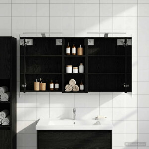 vidaXL Badkamerkastenset 3 pcs 130 x 14,5 x 70 cm Bewerkt hout