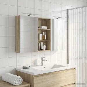 vidaXL Badkamerkastenset 3 pcs 140 x 14,5 x 70 cm Bewerkt hout