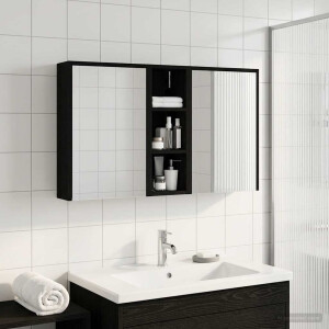 vidaXL Badkamerkastenset voor 3 pcs 106 x 16 x 62,5 cm Bewerkt hout