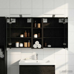 vidaXL Badkamerkastenset voor 3 pcs 106 x 16 x 62,5 cm Bewerkt hout