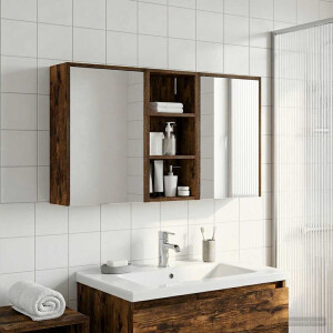 vidaXL Badkamerkastenset voor 3 pcs 116 x 16 x 62,5 cm Bewerkt hout