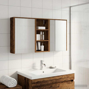 vidaXL Badkamerkastenset voor 3 pcs 116 x 16 x 62,5 cm Bewerkt hout