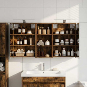 vidaXL Badkamerkastenset voor 3 pcs 116 x 16 x 62,5 cm Bewerkt hout