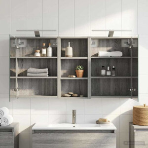 vidaXL Badkamerkastenset voor 3 pcs 116 x 16 x 62,5 cm Bewerkt hout
