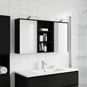 vidaXL Badkamerkastenset 3 pcs 126 x 16 x 62.5 cm Bewerkt hout