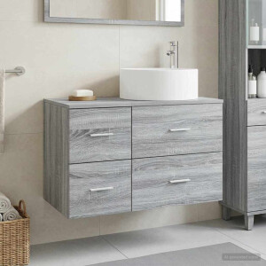 vidaXL Badkamermeubelset 2 st Grijs Sonoma Bewerkt hout