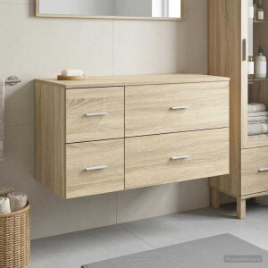 vidaXL Badkamermeubelset 2 st Sonoma Eiken Bewerkt hout