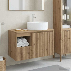 vidaXL Badkamermeubelset 2 st Artisanaal eiken Bewerkt hout