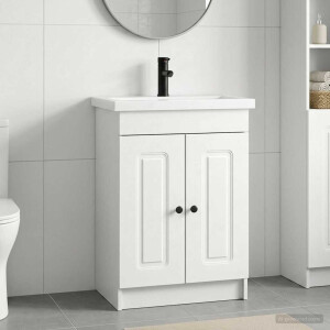 vidaXL Badkamermeubelset Wit 56 x 37,5 x 81 cm Bewerkt hout